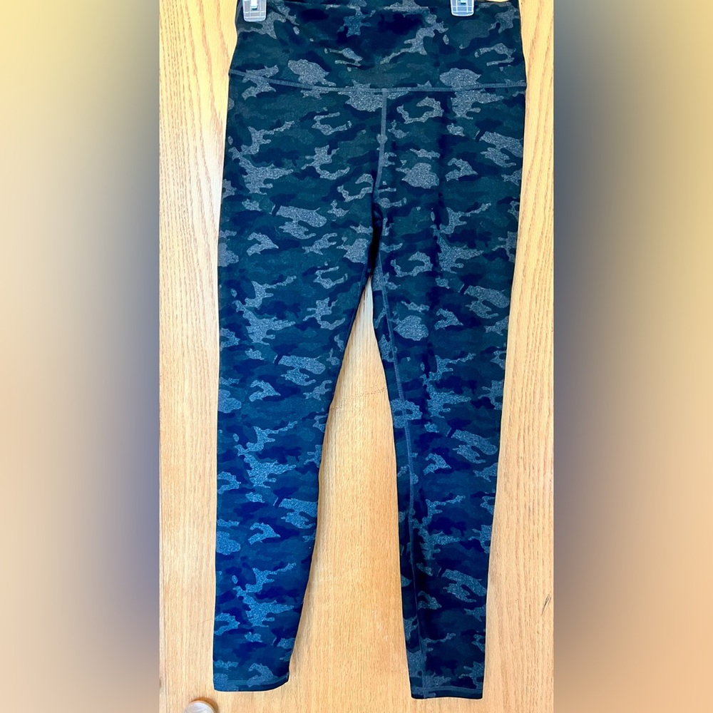 Black, dark green and gray Fabletics leggings, Large